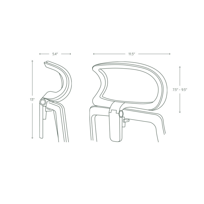 Ergonomic Pro Headrest, Black/Canyon