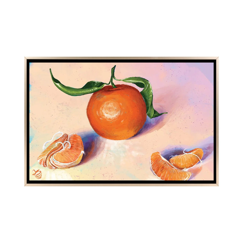 «A Tangerine Study», reproduction d'art murale encadrée, H 18 po x l 26 po, Champagne