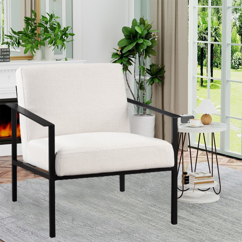Fauteuil Krail, Polyester blanc