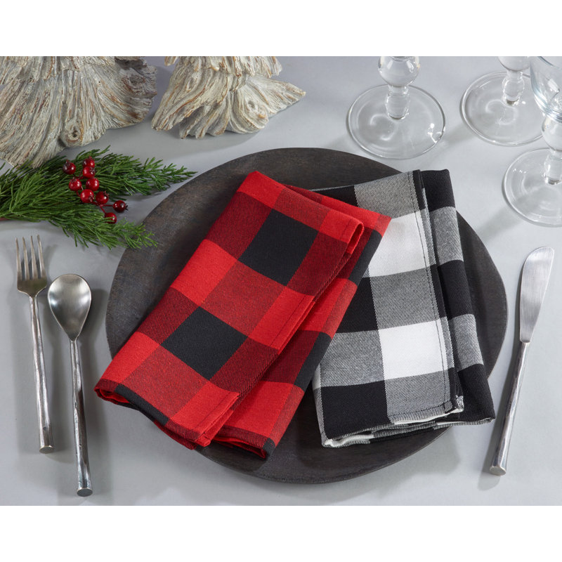 Ensemble de 4 serviettes de table Red Buffalo Plaid Collection