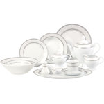 Piece Porcelain China Dinnerware Set - Service for 8