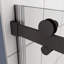 Porte de douche coulissante en verre trempé 5/16 po, noir mat, 36 000 fois porte ouverte et fermée pour salle de bain en verre