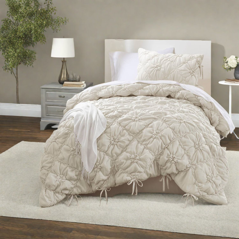 Ensembles de literie floraux douillets, édredon simple en microfibre avec style pour un confort toutes saisons