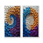 Mauve et bleu, ensemble fractal «Spiral I», art mural abstrait 2 pièces-834379034-834379027