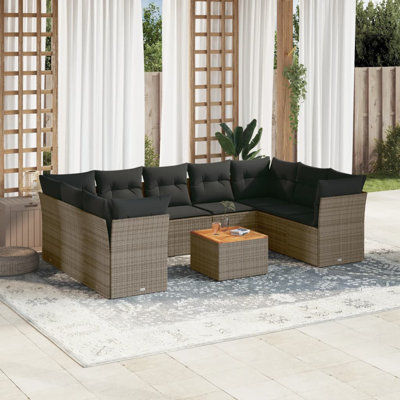 Vidaxl Garden Sofa Set Grey