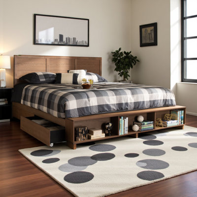 Attune Modern Transitional King Platform Storage Bed, 79.37'' W X 84.23'' L X 58.12'' H