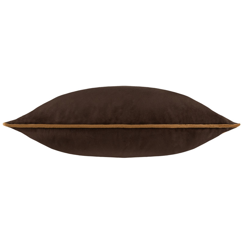 Meridian Square Cushion Cover, Dark Brown Plain