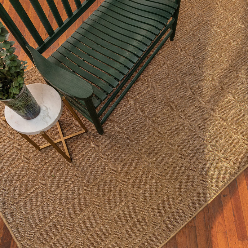 Timikia Jute/Sisal Geometric Rug, Rectangle 8' x 10'