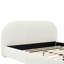 Lit tapissier en tissu de style crème-129228681