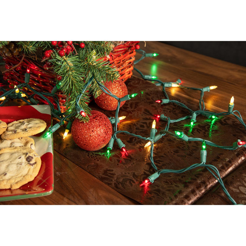  Classic LED T5 Red/Green/Pure White 100 ct String Christmas Lights 24.75 ft., 297", Red/Green/Pure White, 100