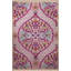 Tapis décoratif à motif frangé à motif traditionnel rose Poudre-1268085209