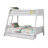 Emily Twin Over Full Bunk Bed With Ladder, 2 Drawers, Wood-100914545