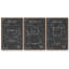 Morning routine I, ensemble de 3 toiles encadrées sur toile-97709020-97709017