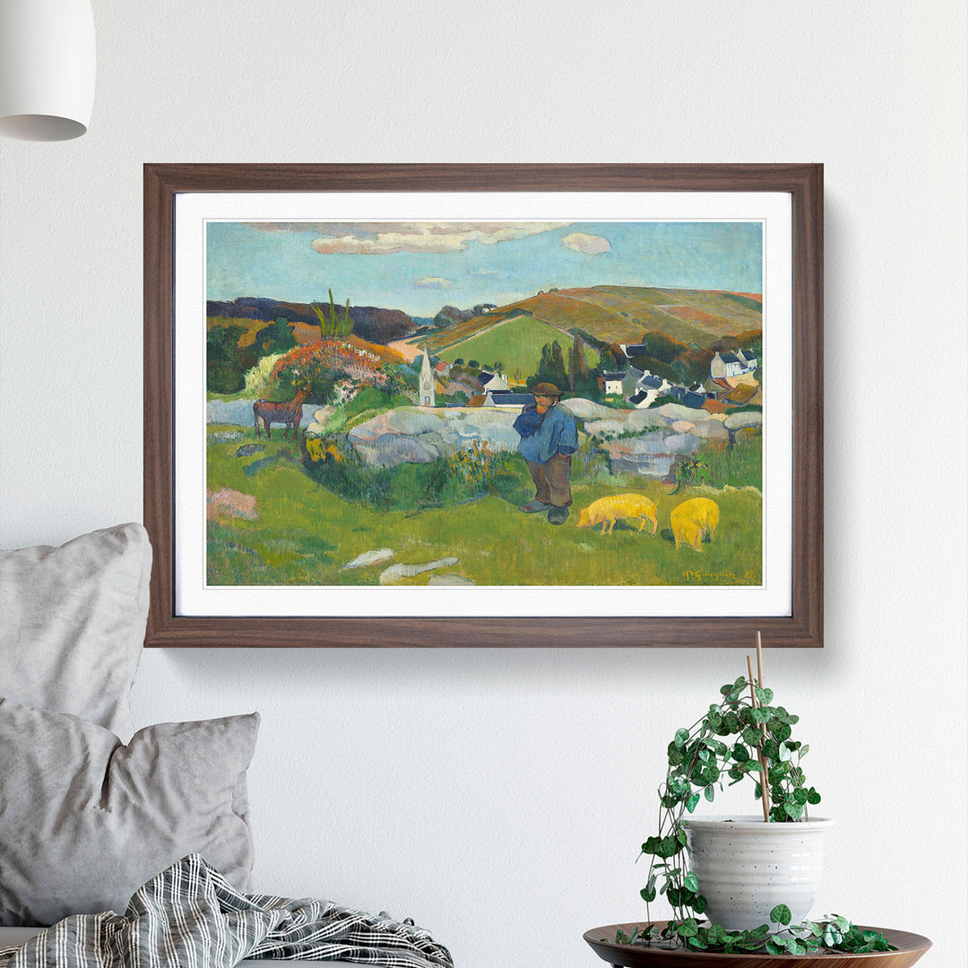 The Swineherd by Paul Gauguin - Picture Frame Painting