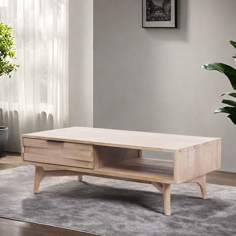 Custom-designed wooden coffee table