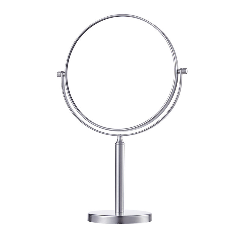 Courtne Aluminum Round Floor Mirror