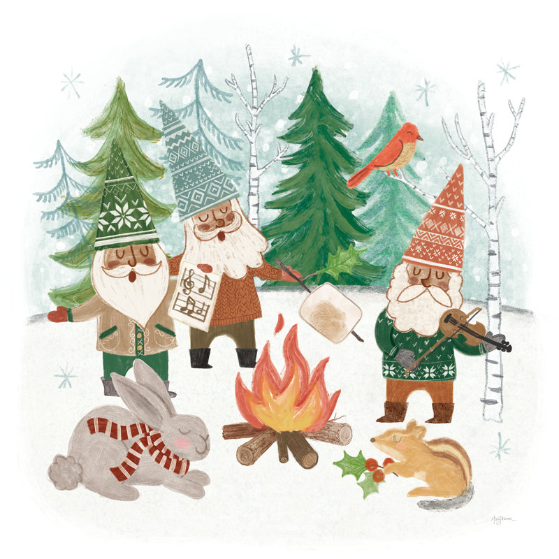 Gnomes des bois VII, H 20 po x l 20 po x P 1,25 po