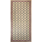 Antique Tribal Geometric Large Long and Narrow Size Indian Flatweave Dhurrie Rug