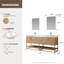 Ensemble de meuble-lavabo double 72 po avec miroir Alistair-1019535857-1000041733-1000041732