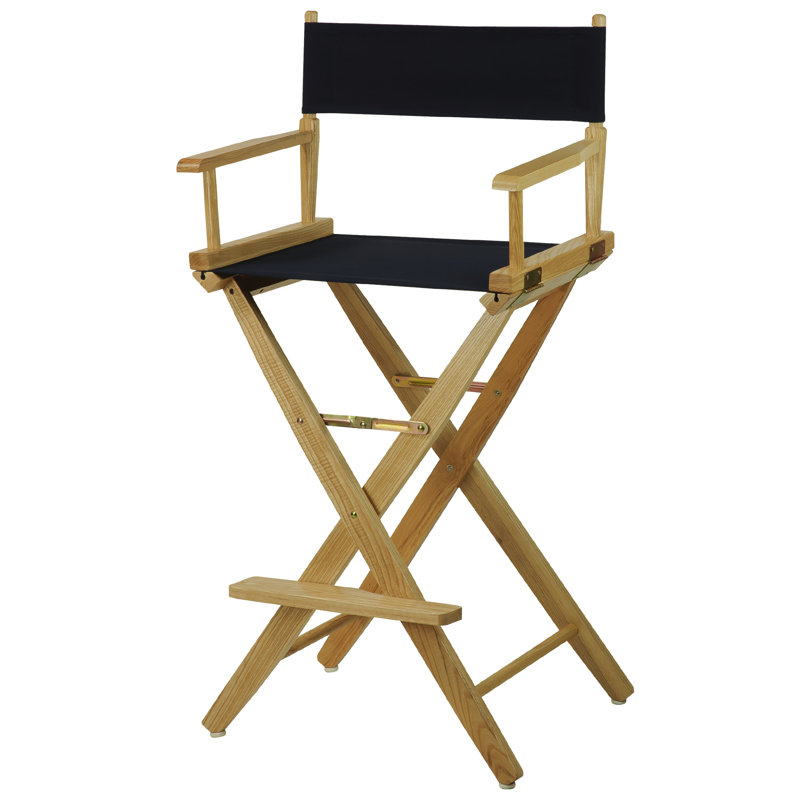 Scoville Folding Director Chair, Natural, Navy