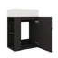 Meuble-lavabo mural de 20 po avec lavabo, unité de rangement simple comprenant une armoire et 2 tablettes de rangement à gauche-1088186577