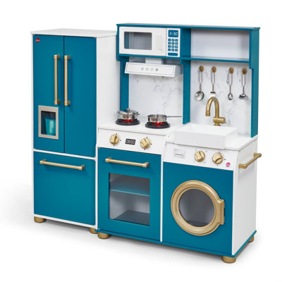 Cuisine traditionnelle en bois avec réfrigérateur Plum® Bakehouse Oxford Blue
