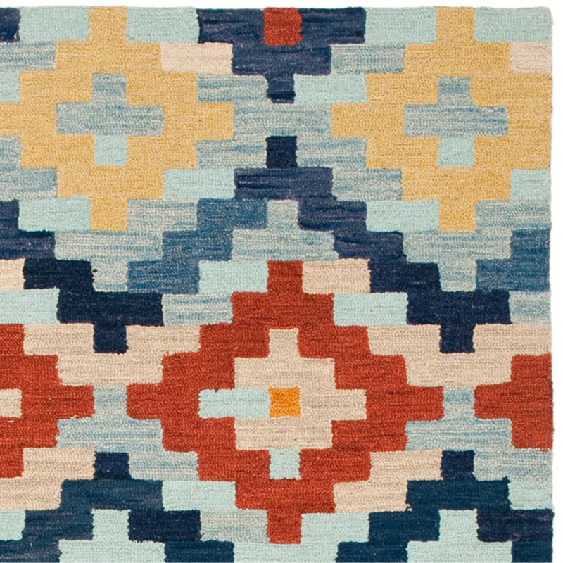 Aalyah Hand Hooked Wool Pile Southwestern Rug, Runner 2'6" x 10'