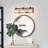     31.5 W 4-Light 23" W 3-Light Farmhouse Faux Wood Grain Vanity Light with Seeded Glass for Bathroom & Mirror-887759152-875365686