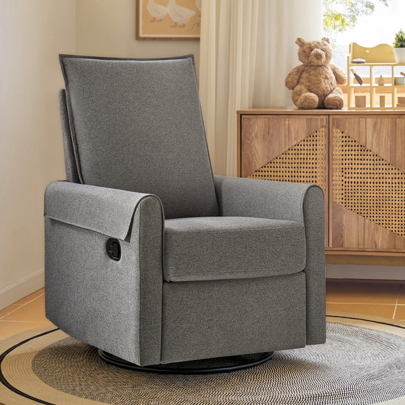 Fauteuil inclinable manuel pivotant 29,5 po avec housse lavable Keech (ensemble de 2), Gris