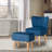 Ferndale Velvet Slipper Chair with Ottoman-1136126447