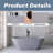 63'' Solid Surface Freestanding Soaking Bathtub In Matte Gray