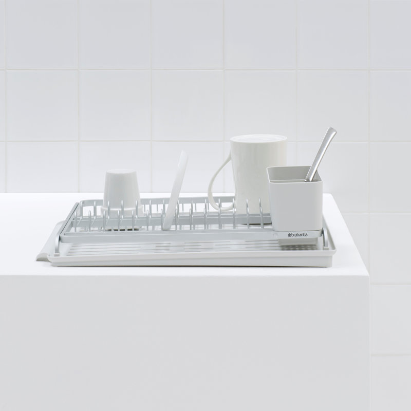 Brabantia Sinkside Large Aluminium Dish Drying Rack, Light Gray