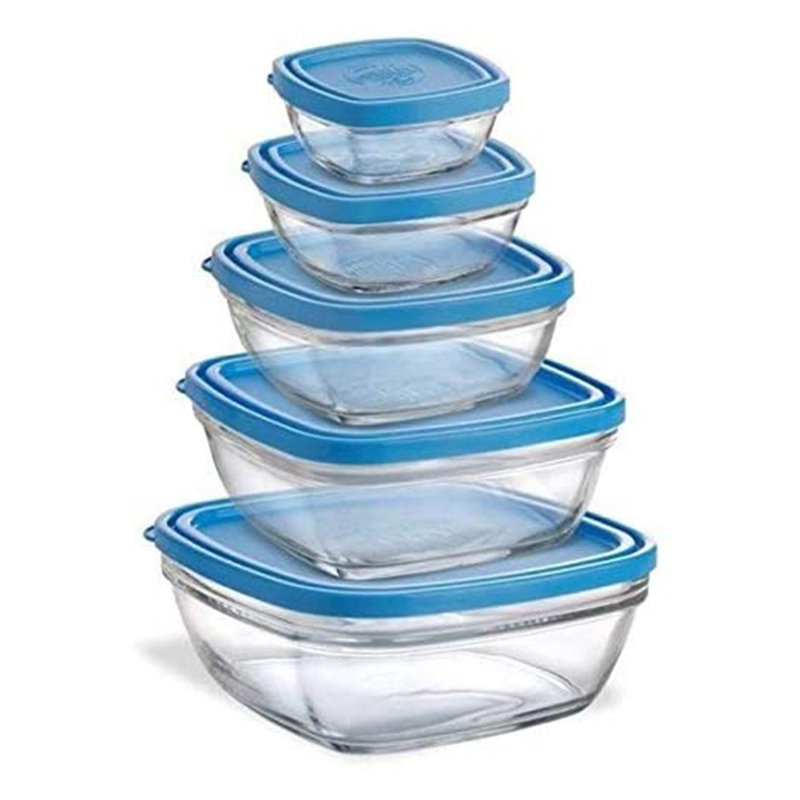 Lys Tempered Glass 5 Container Food Storage Set