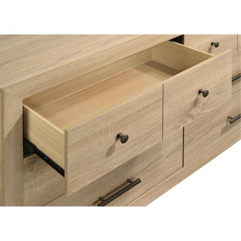 Commode 6 tiroirs en chêne clair