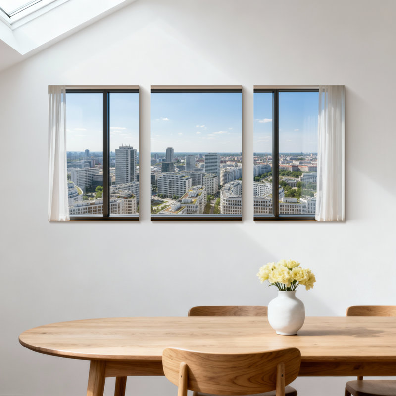 «Scenic & Cityscapes», ensemble de 3 impressions sur toile, H 36 po x l 72 po
