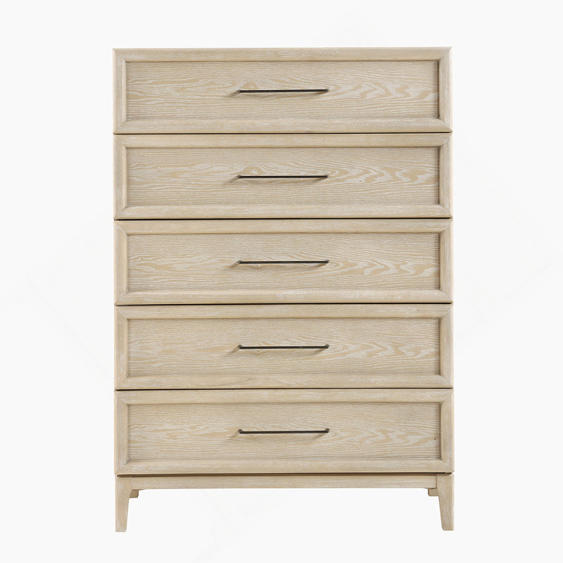 Commode de rangement avec 5 tiroirs, commode en bois pour chambre à coucher