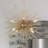 24" Gold Sputnik Chandelier 8 Lights