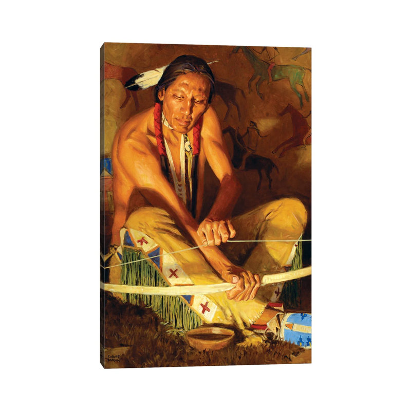 «Wood and Sinew» par David Mann - peinture sur toile tendue, H 18 po x l 12 po x 1,5 po