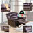 Vandever Faux Leather Home Theater Seat
