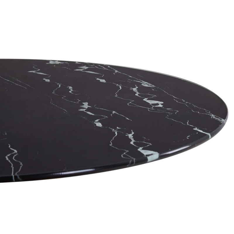 Candida Glass Table Top, 0.8cm H x 40cm W x 40cm D, Black