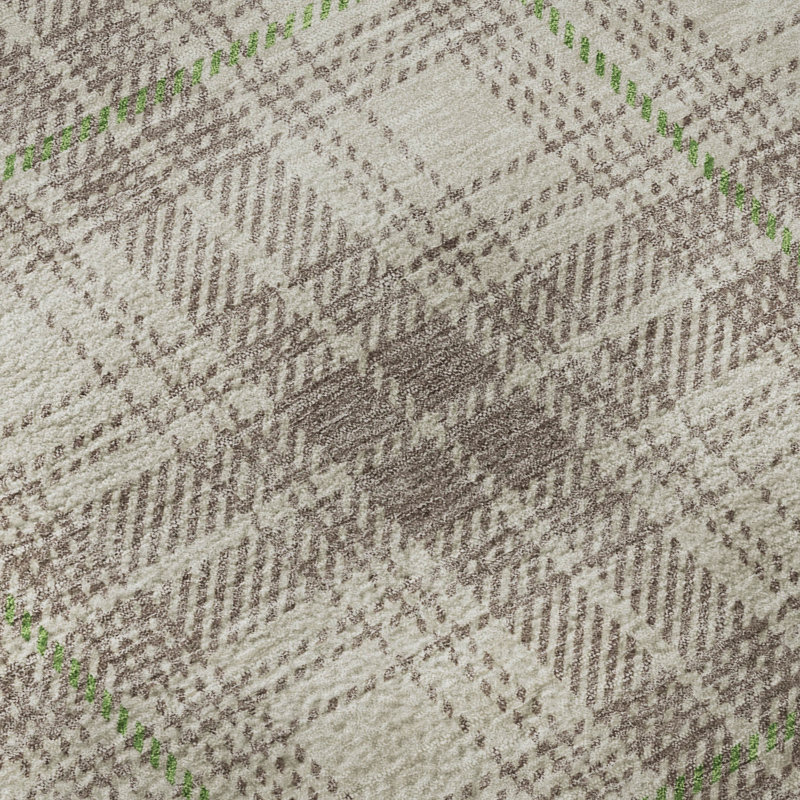 Tapis écossais de qualité supérieure lavable à la machine Lyndhurst AMF993, Rectangle 3 pi x 5 pi