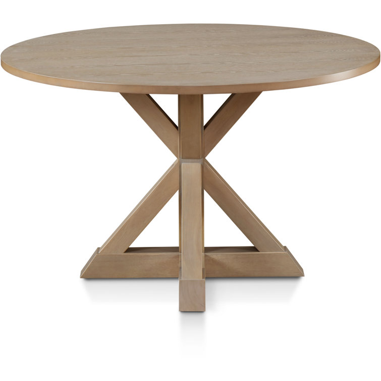 Alfred Round Solid Wood Rustic Dining Table incomplete (incomplete, base only)