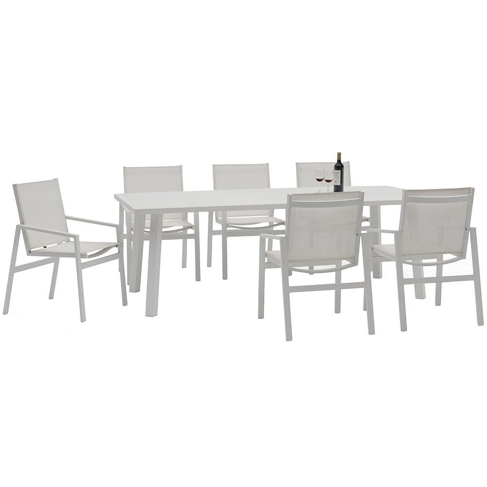 Indianola 87'' Aluminum Outdoor Dining Table