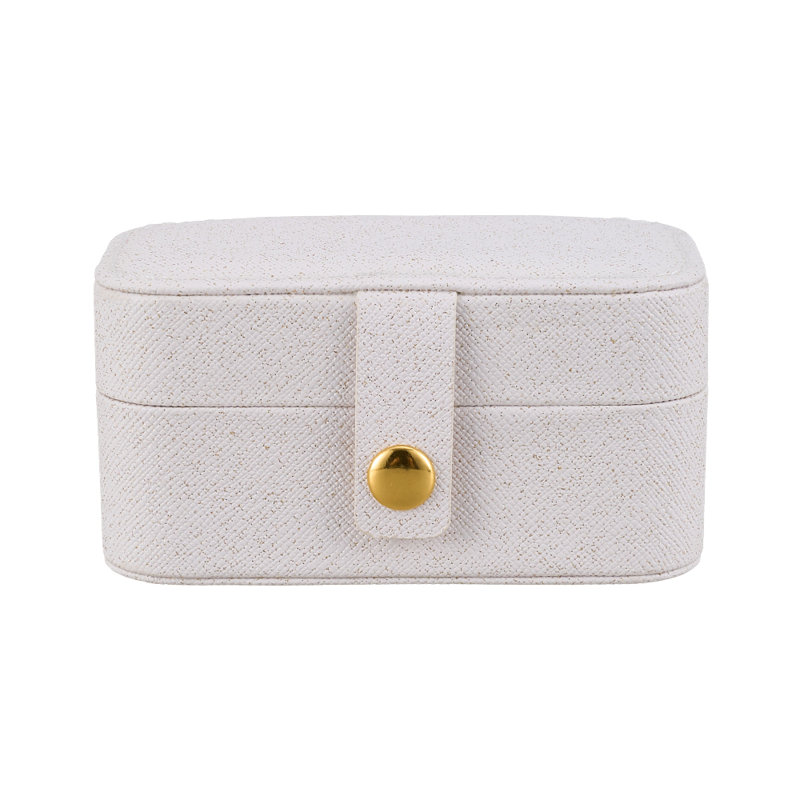 Leather Jewellery Box +, White