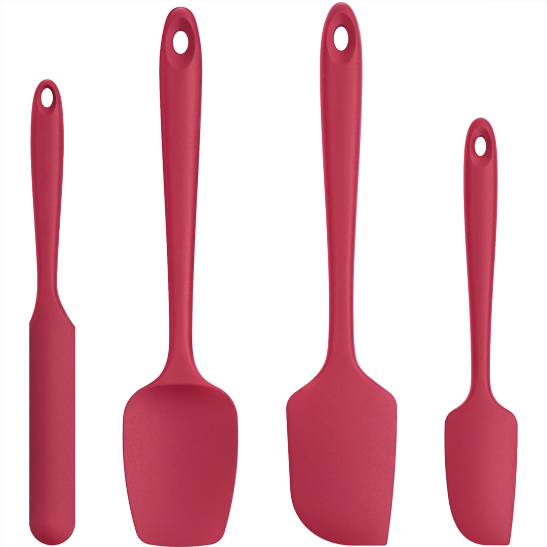 U-Taste 600ºF Heat-Resistant Silicone Spatula Set, 4-Piece BPA-Free Kitchen Baking Cooking Tools U-Taste 