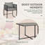 Outsunny 4 Seater Rattan Cube Garden Furniture Set with Cushions Grey