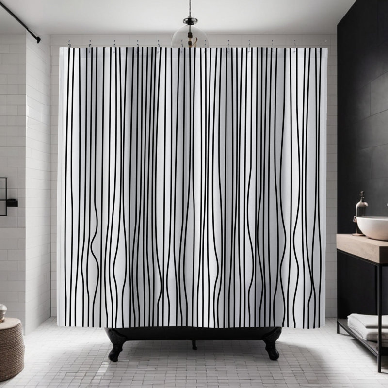 Coco Shower Curtain, Black
