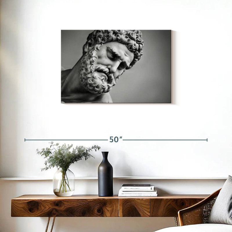 Sculpture Leisha Hercule antique, H 20 po x l 30 po