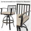 Tabouret de bar 4 pièces pivotant en acier thermolaqué 29,4 po avec accoudoirs et coussins 4 pièces-902323750