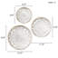 Ensemble de 3 décorations murales en bois sculpté blanc et bois de sapin blanc